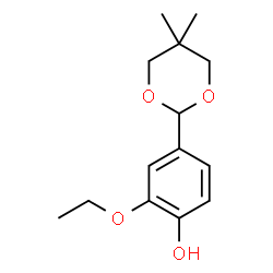 ChemSpider 2D Image | 4-(5,5-Dimethyl-1,3-dioxan-2-yl)-2-ethoxyphenol | C14H20O4