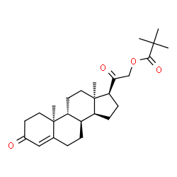 ChemSpider 2D Image | (8alpha,9beta,10alpha,13alpha)-3,20-Dioxopregn-4-en-21-yl pivalate | C26H38O4