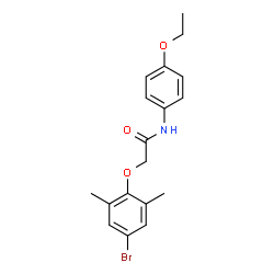 ChemSpider 2D Image | 2-(4-Bromo-2,6-dimethylphenoxy)-N-(4-ethoxyphenyl)acetamide | C18H20BrNO3