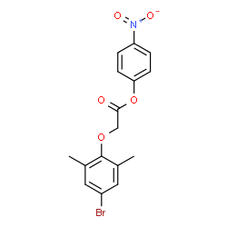 ChemSpider 2D Image | 4-Nitrophenyl (4-bromo-2,6-dimethylphenoxy)acetate | C16H14BrNO5