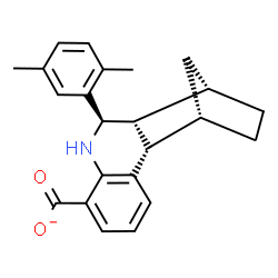 ChemSpider 2D Image | (1S,2S,10R,11R,12S)-10-(2,5-Dimethylphenyl)-9-azatetracyclo[10.2.1.0~2,11~.0~3,8~]pentadeca-3,5,7-triene-7-carboxylate | C23H24NO2