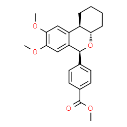 ChemSpider 2D Image | Methyl 4-[(4aS,6S,10bR)-8,9-dimethoxy-2,3,4,4a,6,10b-hexahydro-1H-benzo[c]chromen-6-yl]benzoate | C23H26O5