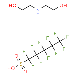 ChemSpider 2D Image | 1,1,2,2,3,3,4,4,5,5,5-Undecafluoro-1-pentanesulfonic acid - 2,2'-iminodiethanol (1:1) | C9H12F11NO5S