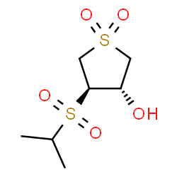 ChemSpider 2D Image | (3S,4R)-4-(Isopropylsulfonyl)tetrahydro-3-thiopheneol 1,1-dioxide | C7H14O5S2