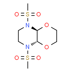ChemSpider 2D Image | (4aS,8aS)-5,8-Bis(methylsulfonyl)octahydro[1,4]dioxino[2,3-b]pyrazine | C8H16N2O6S2