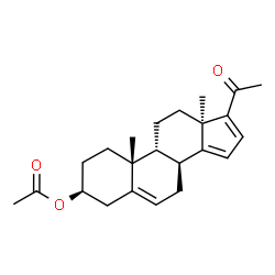 ChemSpider 2D Image | (3beta,8alpha,9beta,13alpha)-20-Oxopregna-5,14,16-trien-3-yl acetate | C23H30O3