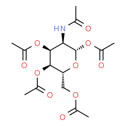 ChemSpider 2D Image | 2-Acetamido-1,3,4,6-tetra-O-acetyl-2-deoxy-beta-D-allopyranose | C16H23NO10