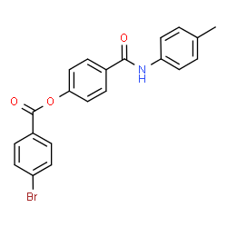 ChemSpider 2D Image | 4-[(4-Methylphenyl)carbamoyl]phenyl 4-bromobenzoate | C21H16BrNO3