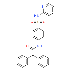 ChemSpider 2D Image | 2,2-Diphenyl-N-[4-(pyridin-2-ylsulfamoyl)phenyl]acetamide | C25H21N3O3S