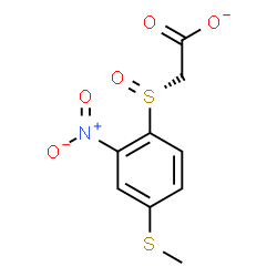 ChemSpider 2D Image | {(R)-[4-(Methylsulfanyl)-2-nitrophenyl]sulfinyl}acetate | C9H8NO5S2