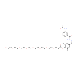 ChemSpider 2D Image | 4-{(Z)-[(3-Acetamidobenzoyl)hydrazono]methyl}-2,6-dimethylphenyl 2,5,8,11,14,17,20,23-octaoxahexacosan-26-oate | C36H53N3O12