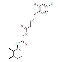 ChemSpider 2D Image | 2-{[(1S,2R,3R)-2,3-Dimethylcyclohexyl]amino}-2-oxoethyl 4-(2,4-dichlorophenoxy)butanoate | C20H27Cl2NO4