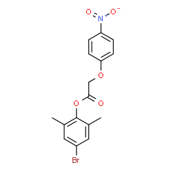 ChemSpider 2D Image | 4-Bromo-2,6-dimethylphenyl (4-nitrophenoxy)acetate | C16H14BrNO5