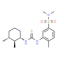 ChemSpider 2D Image | 3-({[(1S,2S,3R)-2,3-Dimethylcyclohexyl]carbamothioyl}amino)-N,N,4-trimethylbenzenesulfonamide | C18H29N3O2S2