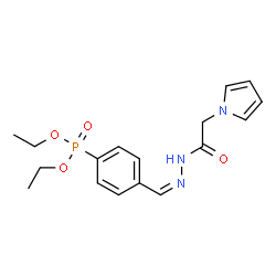 ChemSpider 2D Image | Diethyl (4-{(Z)-[(1H-pyrrol-1-ylacetyl)hydrazono]methyl}phenyl)phosphonate | C17H22N3O4P
