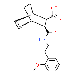 ChemSpider 2D Image | (1S,2S,3S,4S)-3-{[2-(2-Methoxyphenyl)ethyl]carbamoyl}bicyclo[2.2.2]oct-5-ene-2-carboxylate | C19H22NO4