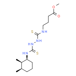 ChemSpider 2D Image | Methyl 4-{[(2-{[(1S,2R,3R)-2,3-dimethylcyclohexyl]carbamothioyl}hydrazino)carbonothioyl]amino}butanoate | C15H28N4O2S2