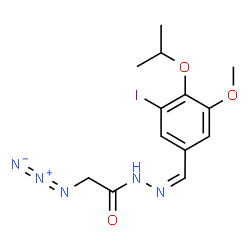 ChemSpider 2D Image | 2-Azido-N'-[(Z)-(3-iodo-4-isopropoxy-5-methoxyphenyl)methylene]acetohydrazide (non-preferred name) | C13H16IN5O3