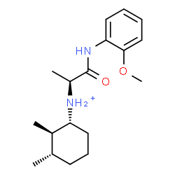 ChemSpider 2D Image | (1R,2R,3S)-N-{(2S)-1-[(2-Methoxyphenyl)amino]-1-oxo-2-propanyl}-2,3-dimethylcyclohexanaminium | C18H29N2O2
