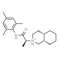 ChemSpider 2D Image | (4aS,8aS)-2-[(2S)-1-(Mesitylamino)-1-oxo-2-propanyl]decahydroisoquinolinium | C21H33N2O