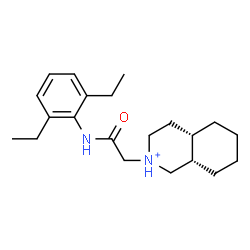 ChemSpider 2D Image | (4aS,8aS)-2-{2-[(2,6-Diethylphenyl)amino]-2-oxoethyl}decahydroisoquinolinium | C21H33N2O