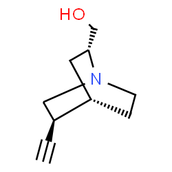 ChemSpider 2D Image | [(2R,4S,5S)-5-Ethynyl-1-azabicyclo[2.2.2]oct-2-yl]methanol | C10H15NO