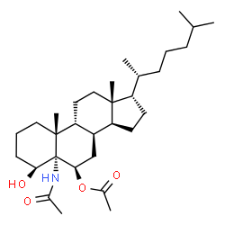 ChemSpider 2D Image | (4beta,5alpha,6beta,8alpha,9beta,17alpha)-5-Acetamido-4-hydroxycholestan-6-yl acetate | C31H53NO4
