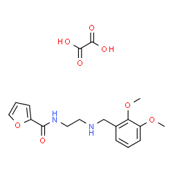 ChemSpider 2D Image | N-{2-[(2,3-Dimethoxybenzyl)amino]ethyl}-2-furamide ethanedioate (1:1) | C18H22N2O8