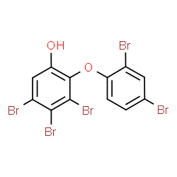 ChemSpider 2D Image | 3,4,5-Tribromo-2-(2,4-dibromophenoxy)phenol | C12H5Br5O2