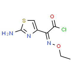 ChemSpider 2D Image | (2Z)-(2-Amino-1,3-thiazol-4-yl)(ethoxyimino)acetyl chloride | C7H8ClN3O2S