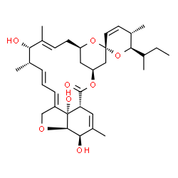 ChemSpider 2D Image | (1'R,2S,4'S,5S,6R,8'R,10'E,12'S,13'S,14'E,16'E,20'R,21'R,24'S)-6-[(2S)-2-Butanyl]-12',21',24'-trihydroxy-5,11',13',22'-tetramethyl-5,6-dihydro-2'H-spiro[pyran-2,6'-[3,7,19]trioxatetracyclo[15.6.1.1~4,
8~.0~20,24~]pentacosa[10,14,16,22]tetraen]-2'-one | C34H48O8