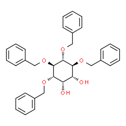 ChemSpider 2D Image | (1R,2S,3S,4R,5R,6S)-3,4,5,6-Tetrakis(benzyloxy)-1,2-cyclohexanediol | C34H36O6