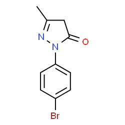 ChemSpider 2D Image | 1-(4-Bromophenyl)-3-methyl-1H-pyrazol-5(4H)-one | C10H9BrN2O
