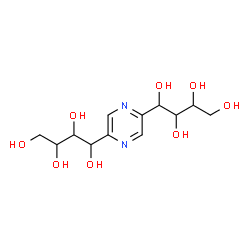 ChemSpider 2D Image | 1,1'-(2,5-Pyrazinediyl)di(1,2,3,4-butanetetrol) | C12H20N2O8