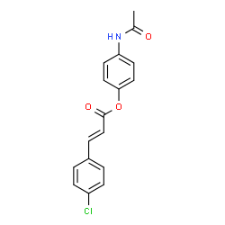 ChemSpider 2D Image | 4-Acetamidophenyl (2E)-3-(4-chlorophenyl)acrylate | C17H14ClNO3