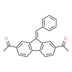 ChemSpider 2D Image | 1,1'-(9-Benzylidene-9H-fluorene-2,7-diyl)diethanone | C24H18O2