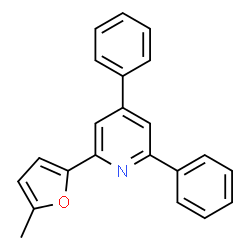 ChemSpider 2D Image | 2-(5-Methyl-2-furyl)-4,6-diphenylpyridine | C22H17NO