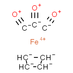 ChemSpider 2D Image | Iron(4+) cyclobutane-1,2,3,4-tetraide - carbon monooxide (1:1:3) | C7H4FeO3