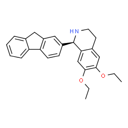 ChemSpider 2D Image | (1R)-6,7-Diethoxy-1-(9H-fluoren-2-yl)-1,2,3,4-tetrahydroisoquinoline | C26H27NO2