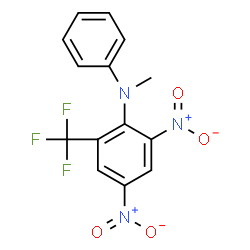 ChemSpider 2D Image | N-Methyl-2,4-dinitro-N-phenyl-6-(trifluoromethyl)aniline | C14H10F3N3O4