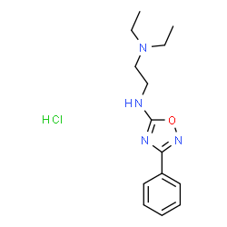 ChemSpider 2D Image | N1,N1-diethyl-N2-(3-phenyl-1,2,4-oxadiazol-5-yl)ethane-1,2-diamine hydrochloride | C14H21ClN4O