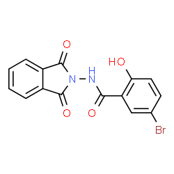 ChemSpider 2D Image | 5-Bromo-N-(1,3-dioxo-1,3-dihydro-2H-isoindol-2-yl)-2-hydroxybenzamide | C15H9BrN2O4