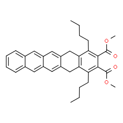 ChemSpider 2D Image | Dimethyl 1,4-dibutyl-5,14-dihydro-2,3-pentacenedicarboxylate | C34H36O4