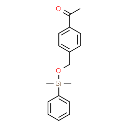 ChemSpider 2D Image | 1-[4-({[Dimethyl(phenyl)silyl]oxy}methyl)phenyl]ethanone | C17H20O2Si