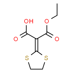 ChemSpider 2D Image | 2-(1,3-Dithiolan-2-ylidene)-3-ethoxy-3-oxopropanoic acid | C8H10O4S2