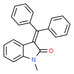 ChemSpider 2D Image | 3-(Diphenylmethylene)-1-methyl-1,3-dihydro-2H-indol-2-one | C22H17NO