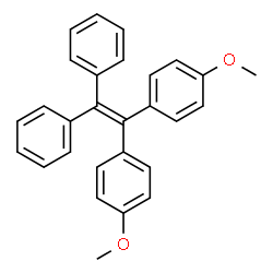 ChemSpider 2D Image | 1,1'-(2,2-Diphenyl-1,1-ethenediyl)bis(4-methoxybenzene) | C28H24O2