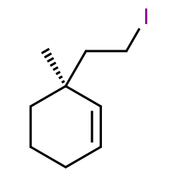 ChemSpider 2D Image | (3S)-3-(2-Iodoethyl)-3-methylcyclohexene | C9H15I