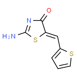 ChemSpider 2D Image | 2-Imino-5-thiophen-2-ylmethylene-thiazolidin-4-one | C8H6N2OS2