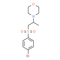 ChemSpider 2D Image | 4-{1-[(4-Bromophenyl)sulfonyl]-2-propanyl}morpholine | C13H18BrNO3S
